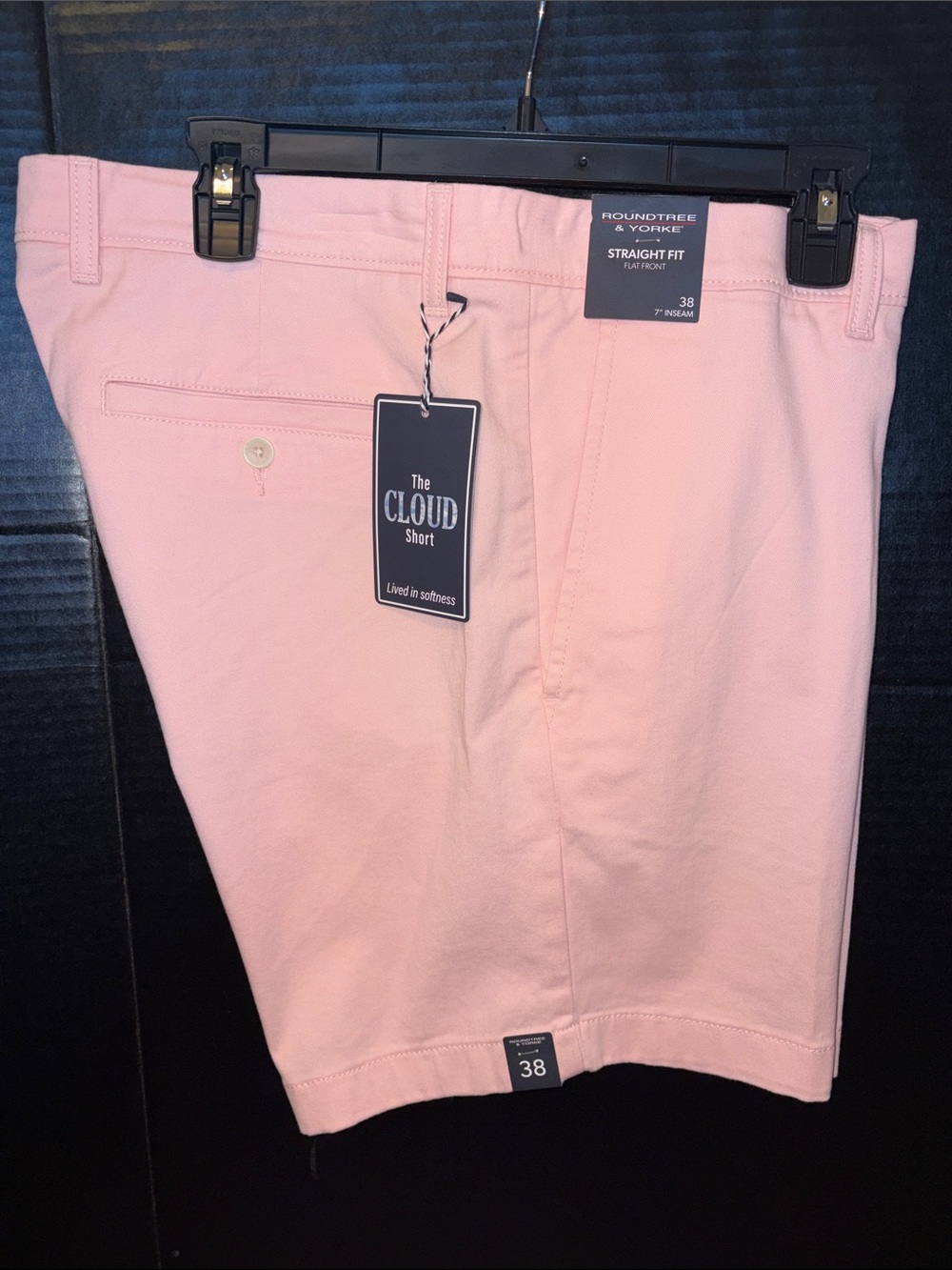 Roundtree & Yorke Men’s Straight Fit Shorts in  Pink